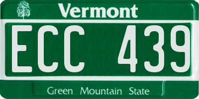 VT license plate ECC439