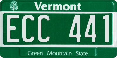 VT license plate ECC441