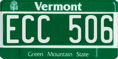 VT license plate ECC506