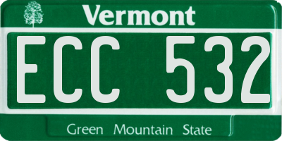 VT license plate ECC532