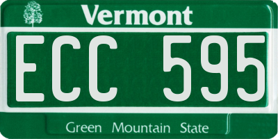 VT license plate ECC595