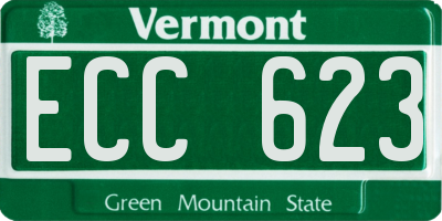 VT license plate ECC623
