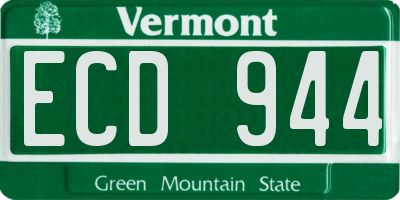 VT license plate ECD944