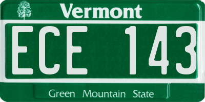VT license plate ECE143