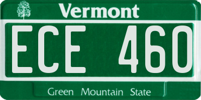 VT license plate ECE460