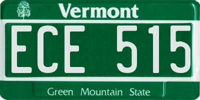 VT license plate ECE515