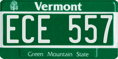 VT license plate ECE557