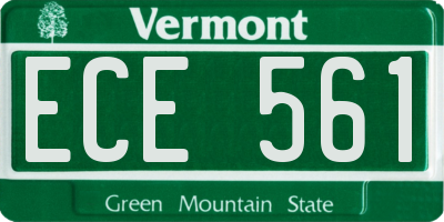 VT license plate ECE561