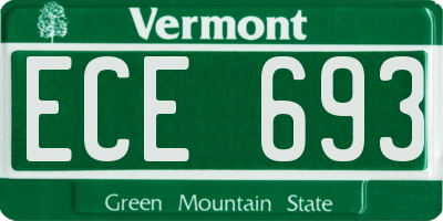 VT license plate ECE693