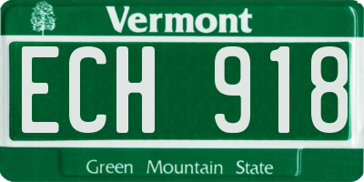 VT license plate ECH918