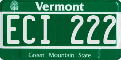 VT license plate ECI222