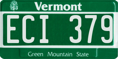 VT license plate ECI379