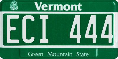 VT license plate ECI444