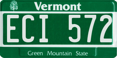 VT license plate ECI572