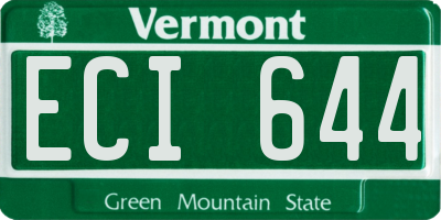 VT license plate ECI644