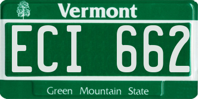 VT license plate ECI662