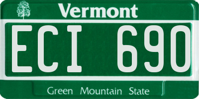 VT license plate ECI690