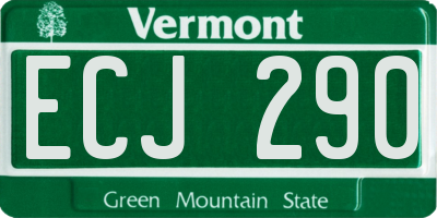 VT license plate ECJ290