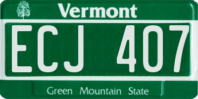 VT license plate ECJ407