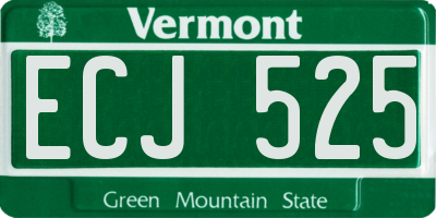 VT license plate ECJ525