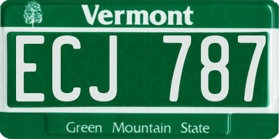 VT license plate ECJ787