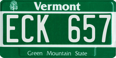 VT license plate ECK657