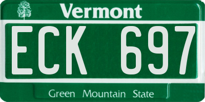 VT license plate ECK697