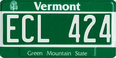 VT license plate ECL424