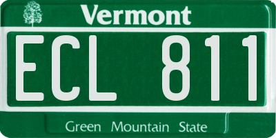 VT license plate ECL811