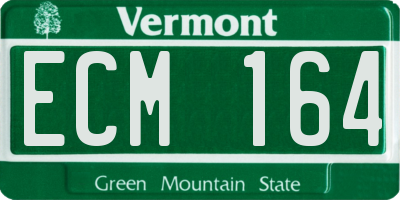 VT license plate ECM164