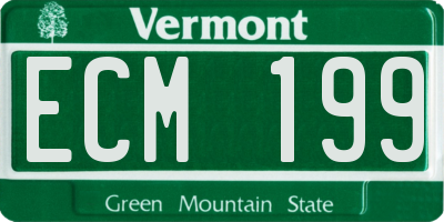 VT license plate ECM199