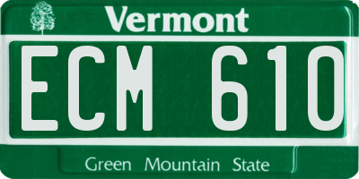 VT license plate ECM610