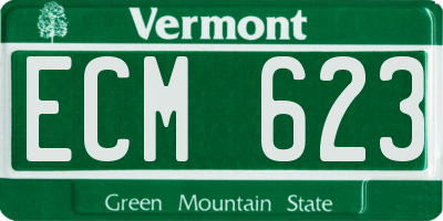 VT license plate ECM623