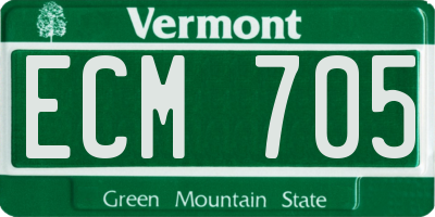 VT license plate ECM705
