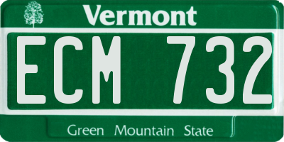 VT license plate ECM732