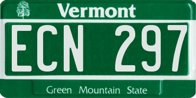 VT license plate ECN297