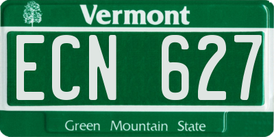 VT license plate ECN627
