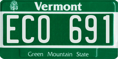 VT license plate ECO691
