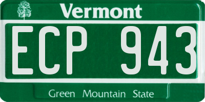 VT license plate ECP943