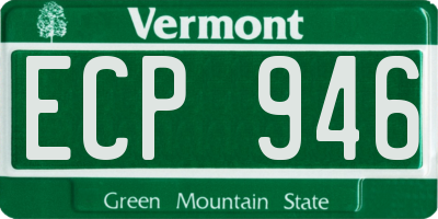 VT license plate ECP946