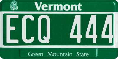 VT license plate ECQ444