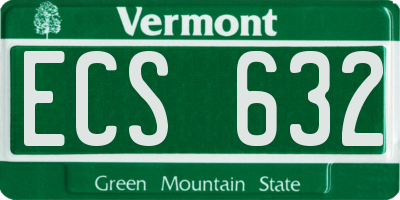 VT license plate ECS632
