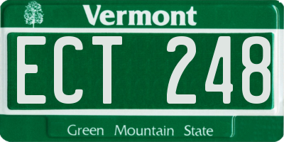 VT license plate ECT248
