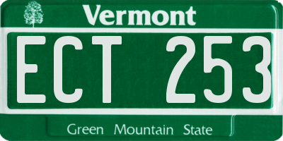VT license plate ECT253