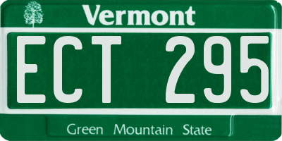 VT license plate ECT295