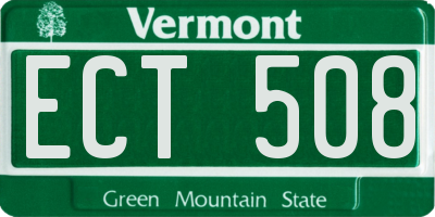 VT license plate ECT508