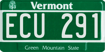 VT license plate ECU291