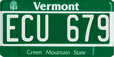 VT license plate ECU679