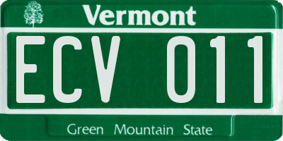 VT license plate ECV011