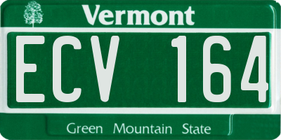 VT license plate ECV164